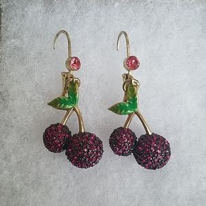 NWOT Betsey Johnson Cherry Earrings